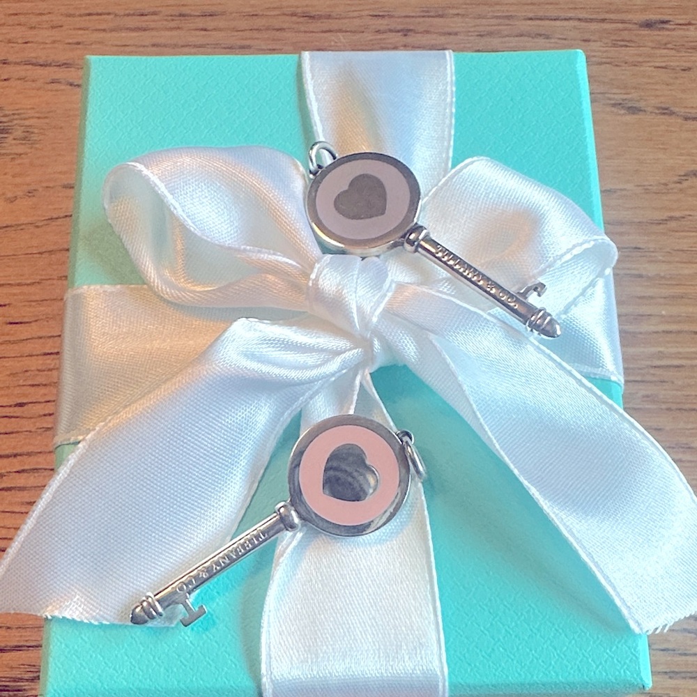 Tiffany & Co. Silver Heart Key Charms
